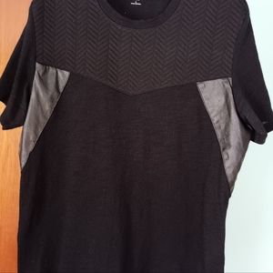 Women's black, short-sleeved top.